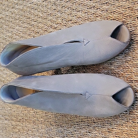 Paul Green Peeptoe Tan Heeled Suede Heeled Boots Size 9. - Picture 2 of 9